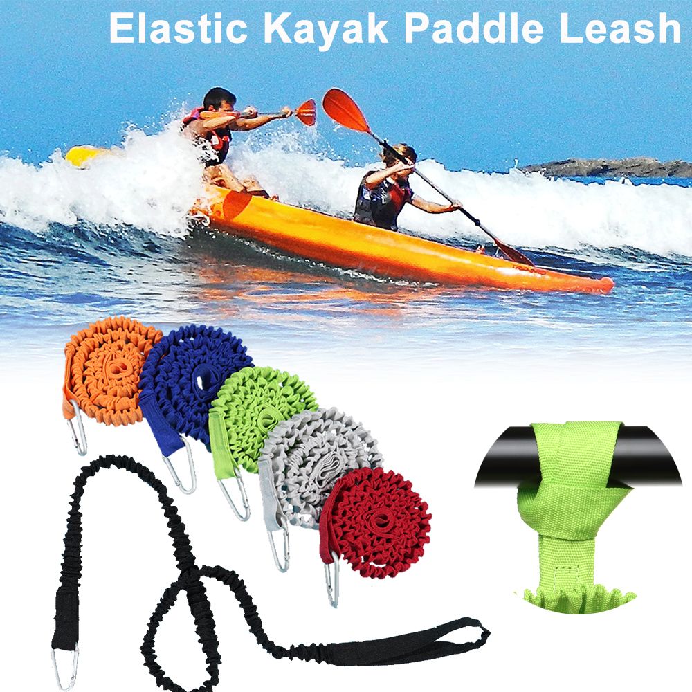 Fishing Kayak Paddle Leash - 조정 가능한 탄성 카약 카누 패들