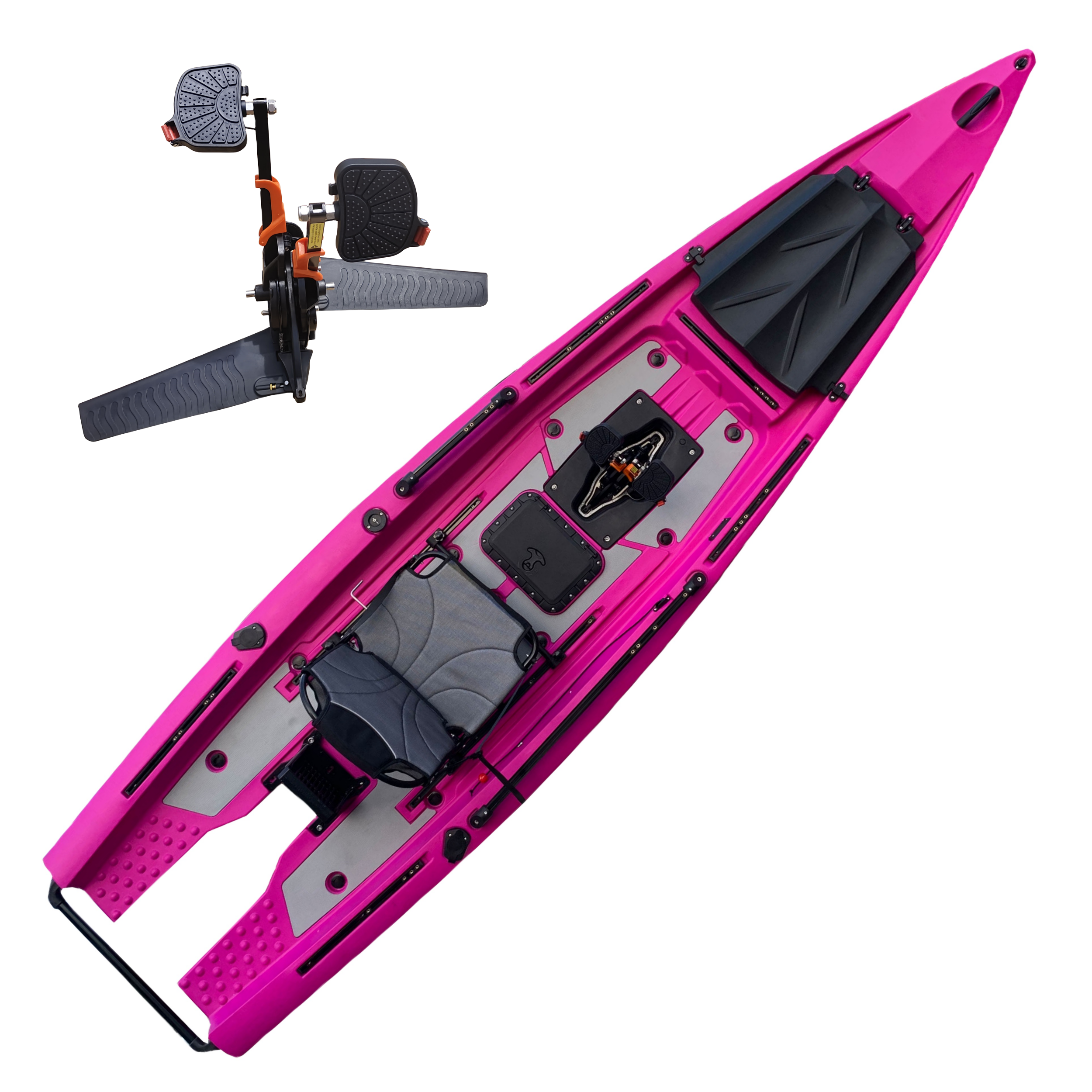 Fishing Kayak Sit On Top - 싱글 스키프 보트 솔로 카약, 탑