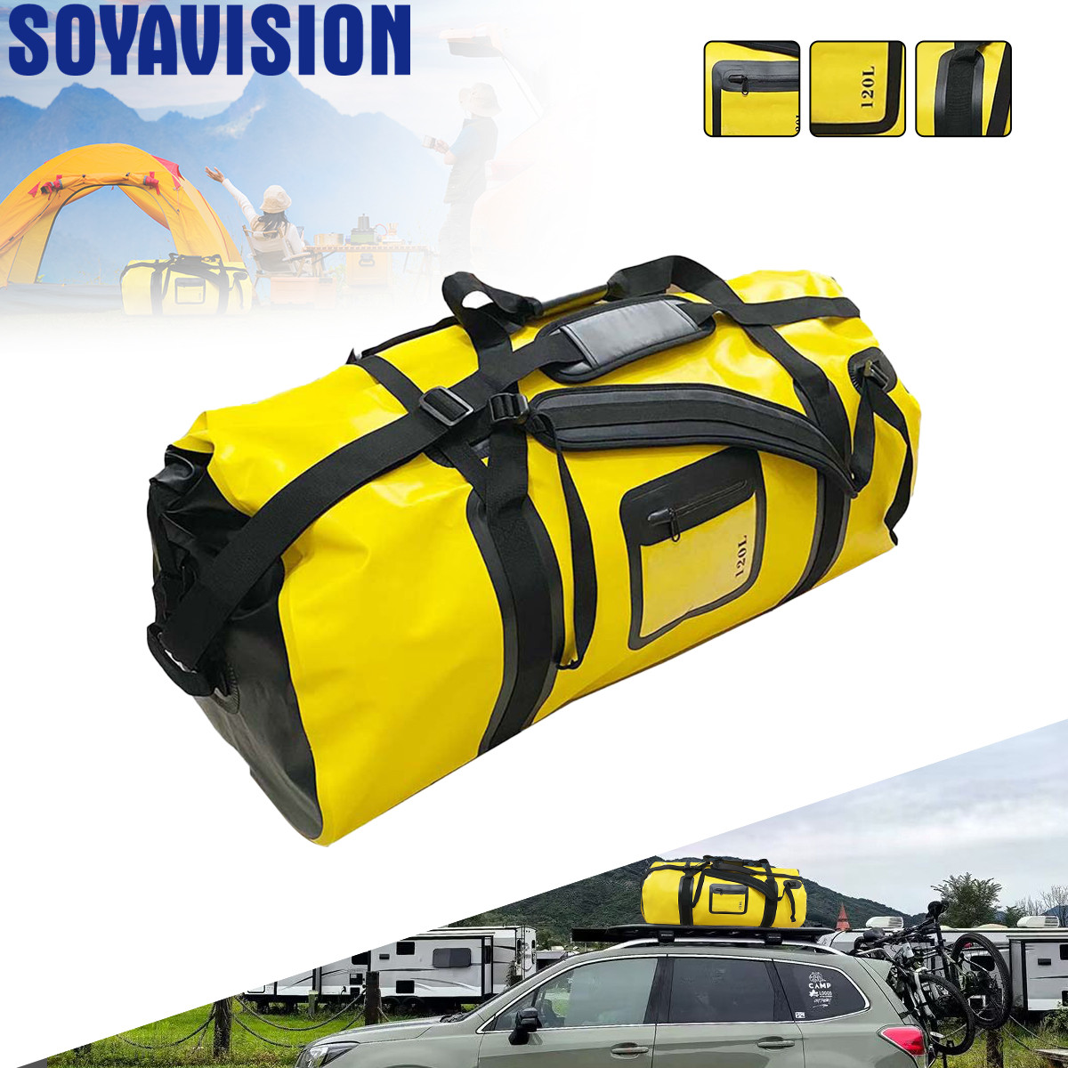 Fishing Kayak Crate - 40L/66L/120L 방수 더플 오토바이 테일 수하물