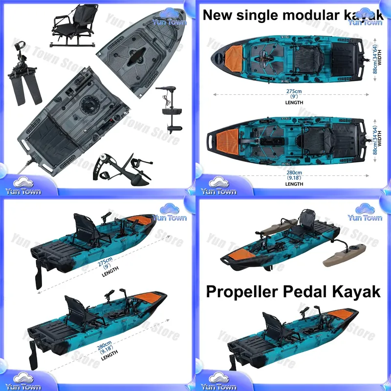Fishing Kayak Pedal Drive - 모듈식 카약 9.5피트 싯온탑 페달 핀