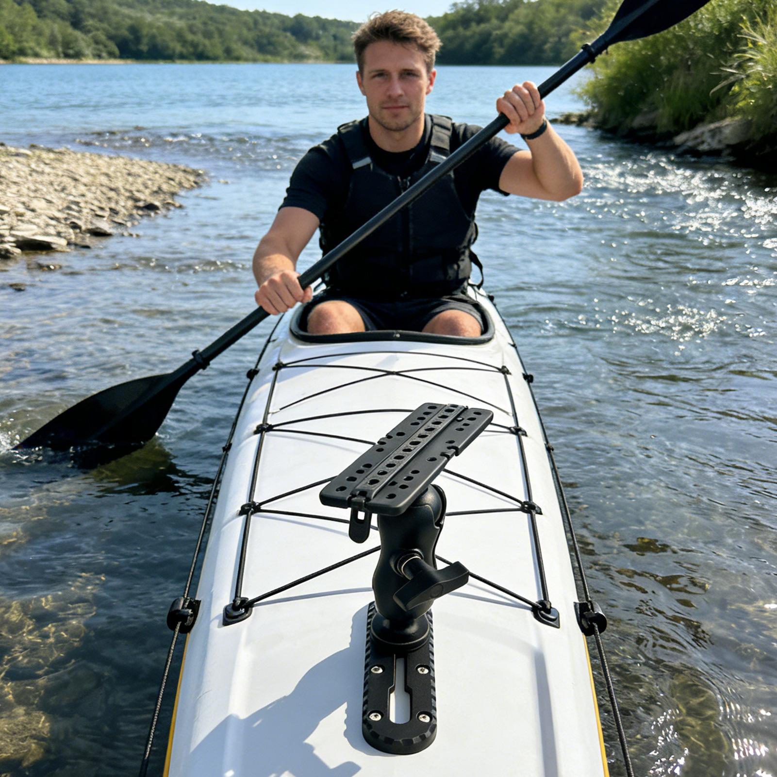 나사가 있는 카약 트랙 마운트 4개 조각 범용 다기능  - Fishing Kayak Fish Finder Mount 리뷰 및 가격