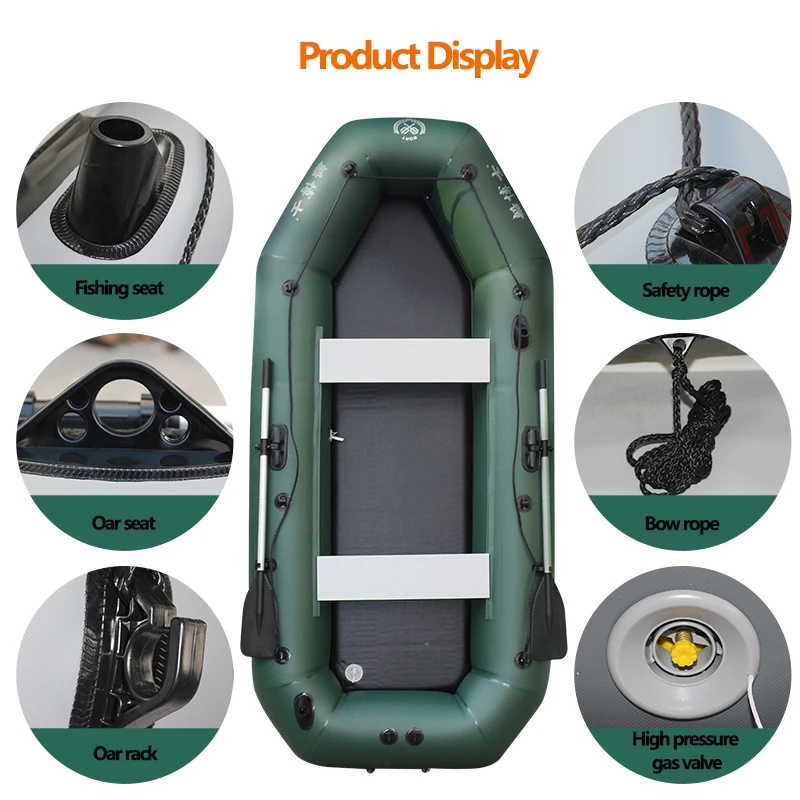 녹색 낚시 카약 공기 갑판 바닥 세트 포함 PVC 팽창 - Fishing Kayak Sit On Top 리뷰 및 가격