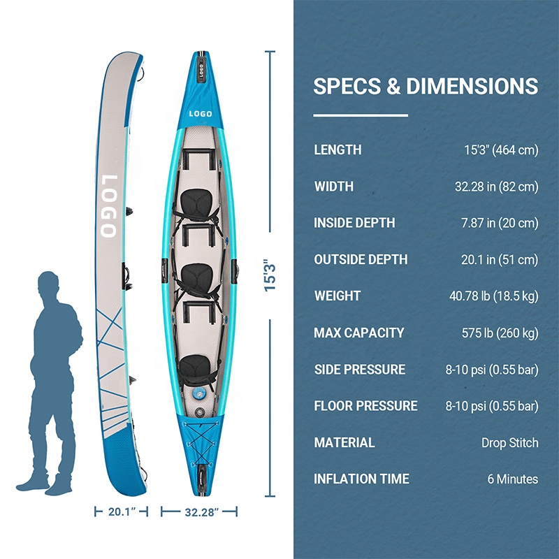 드롭 스티치 카약 풍선 카누 2인용 3인용 탠덤 싯온  - Fishing Kayak Sit In 리뷰 및 가격