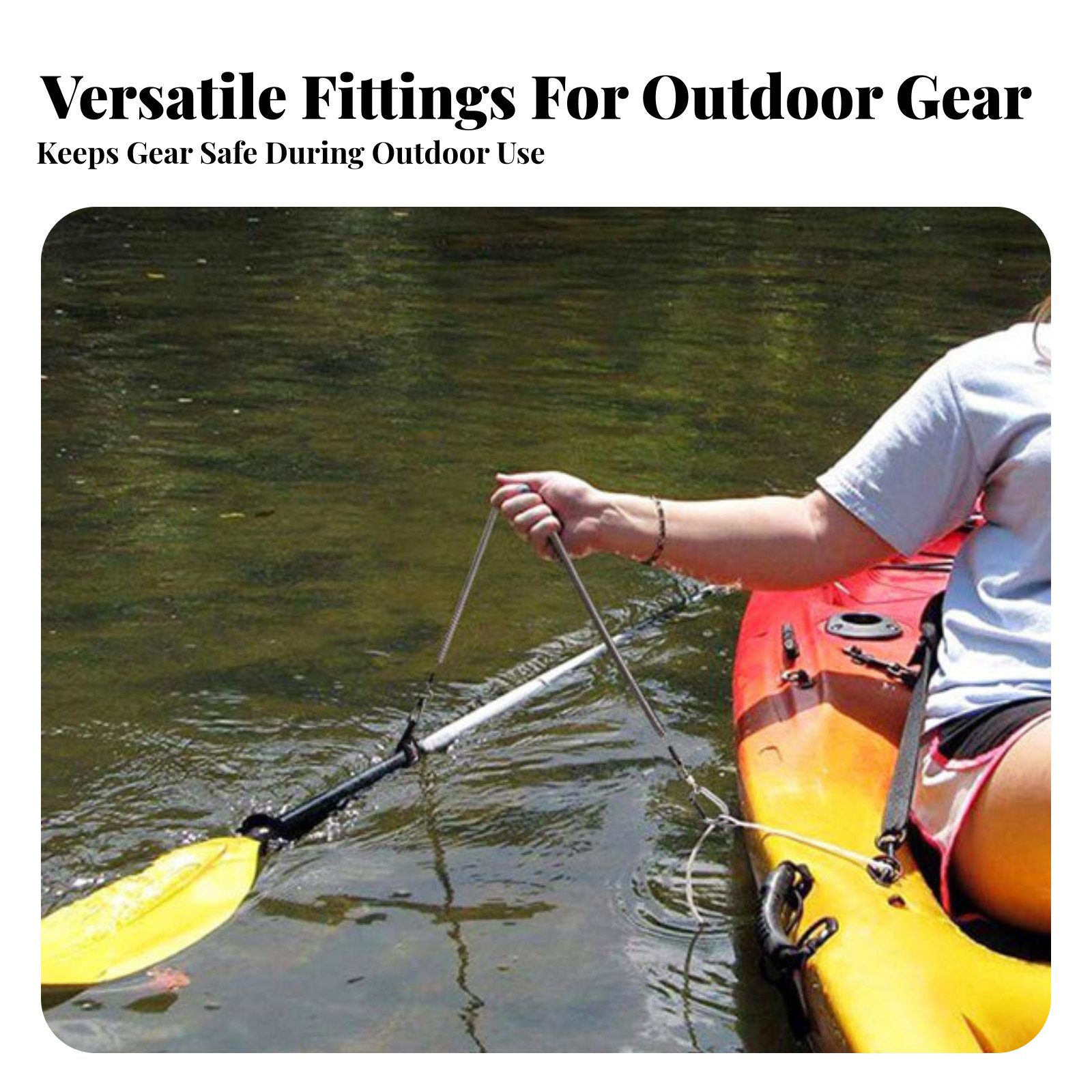수납식 낚싯대 줄 조절 가능한 코일형 낚시 끈 카약 패 - Fishing Kayak Paddle Leash 리뷰 및 가격