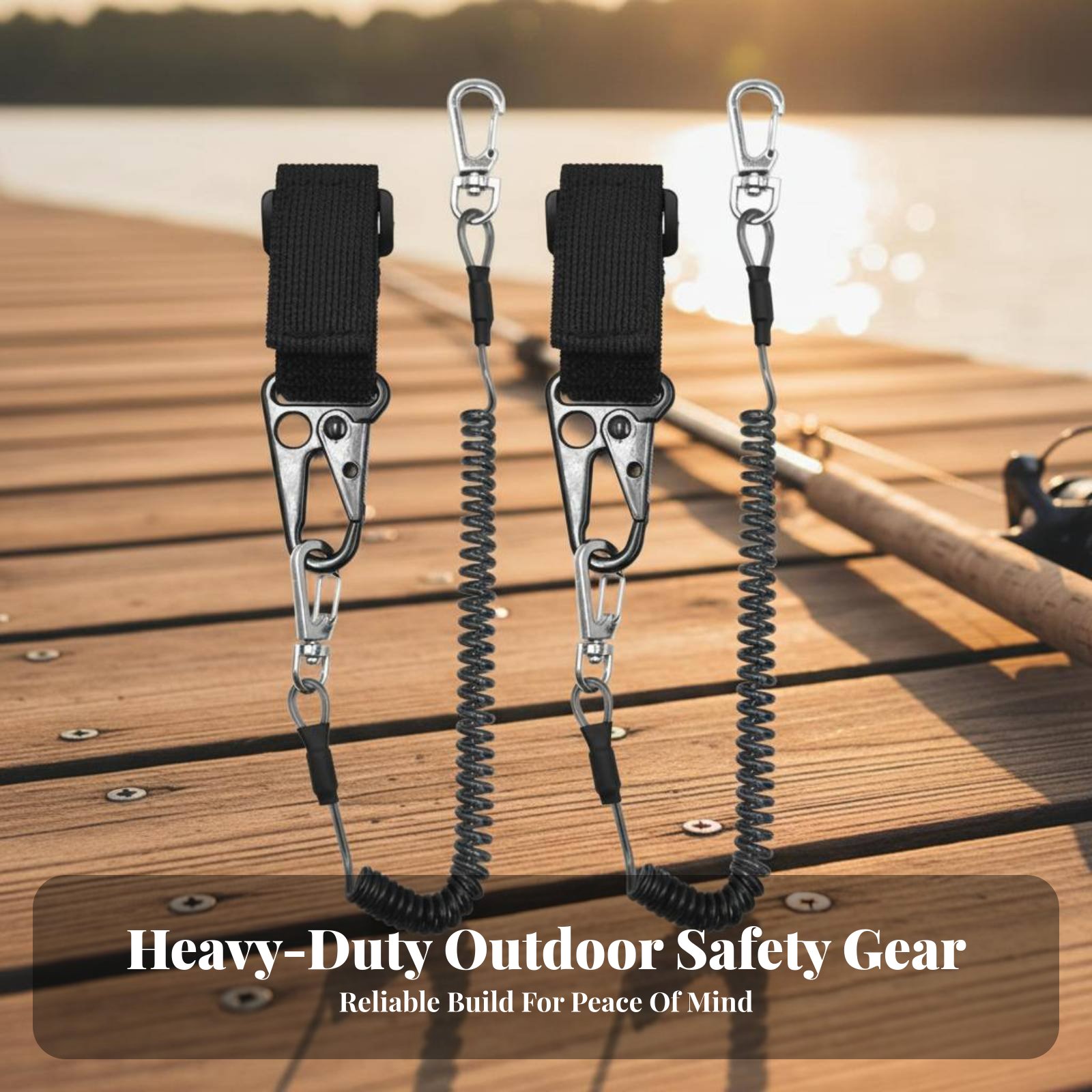 수납식 낚싯대 줄 조절 가능한 코일형 낚시 끈 카약 패 - Fishing Kayak Paddle Leash 리뷰 및 가격