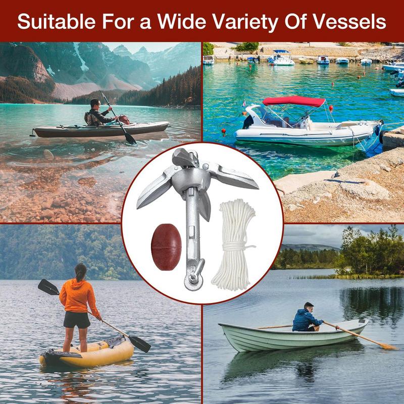 카누 앵커링 보트 앵커링 시스템 키트 호수 낚시를위한  - Fishing Kayak Anchor 리뷰 및 가격