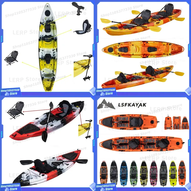 2인용 플라스틱 경질 시트탑 패들 낚시 보트 카약 (후 - Fishing Kayak Sit In 리뷰 및 가격