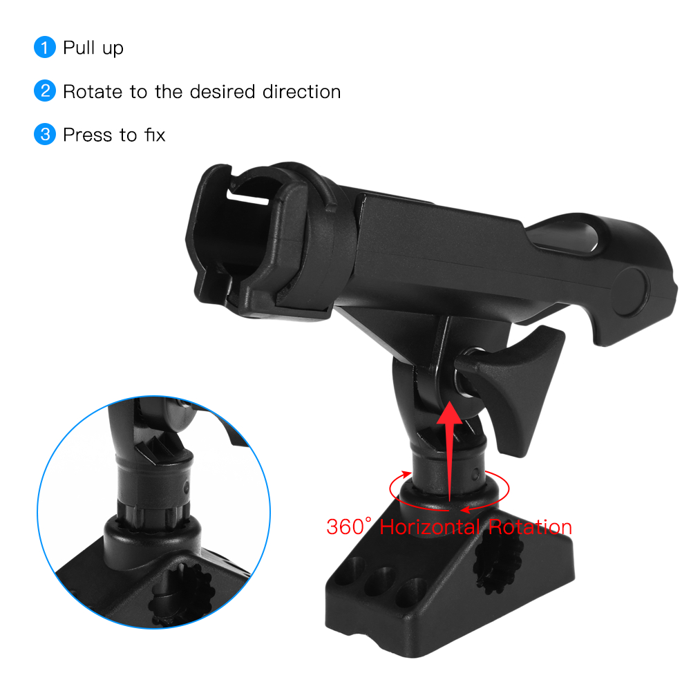스테인레스 스틸 낚싯대 거치대 베이스, 360 도 회전 - Fishing Kayak Rod Holder 리뷰 및 가격