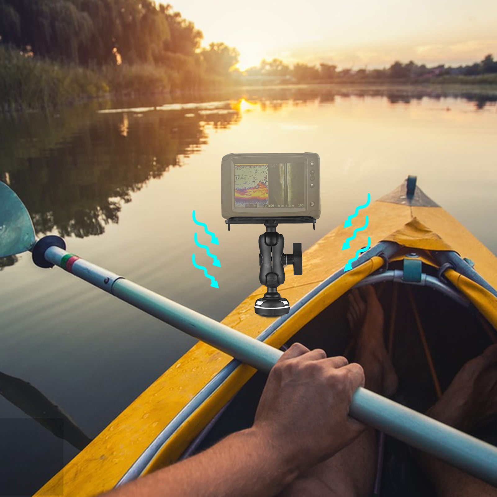 직사각형 베이스 카약 레일 설치 시스템 낚시 액세서리가 - Fishing Kayak Fish Finder Mount 리뷰 및 가격