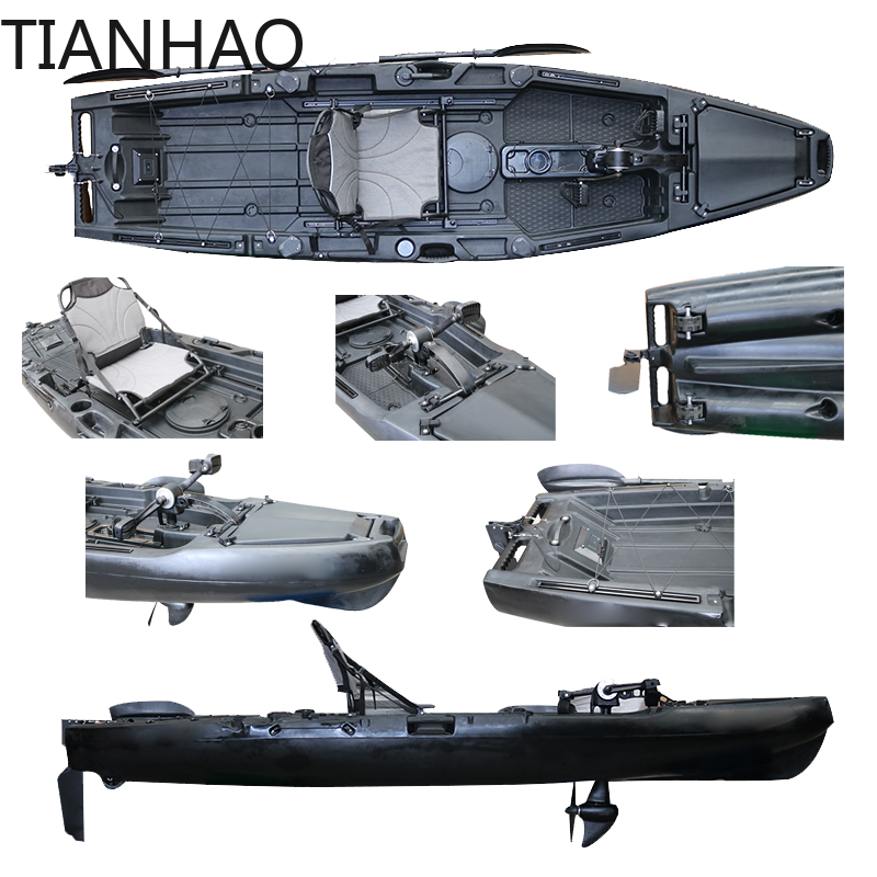 프로펠러 페달 드라이브가 있는 회전식 카약 플라스틱 카 - Fishing Kayak Pedal Drive 리뷰 및 가격