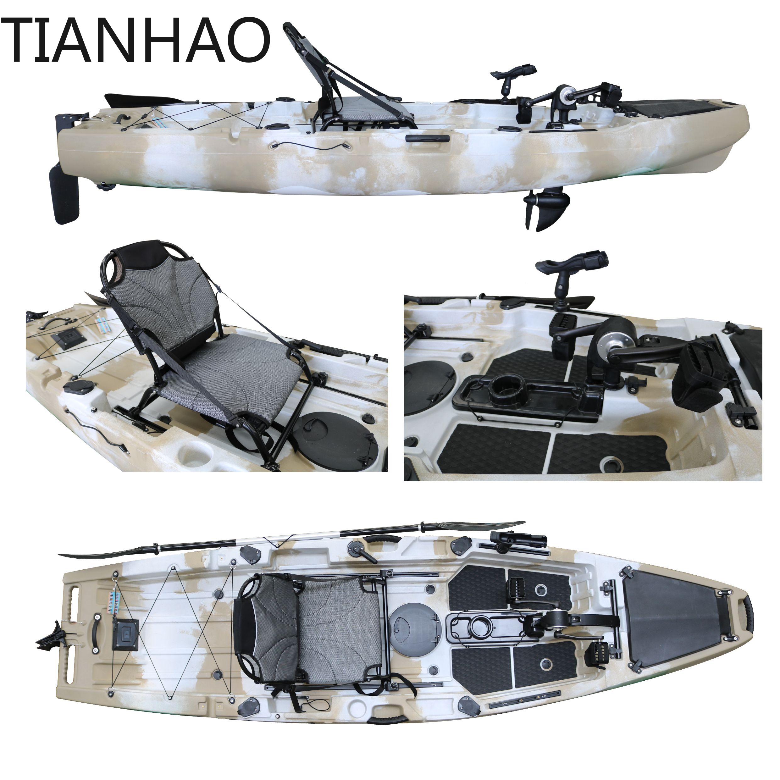 프로펠러 페달 드라이브가 있는 회전식 카약 플라스틱 카 - Fishing Kayak Pedal Drive 리뷰 및 가격