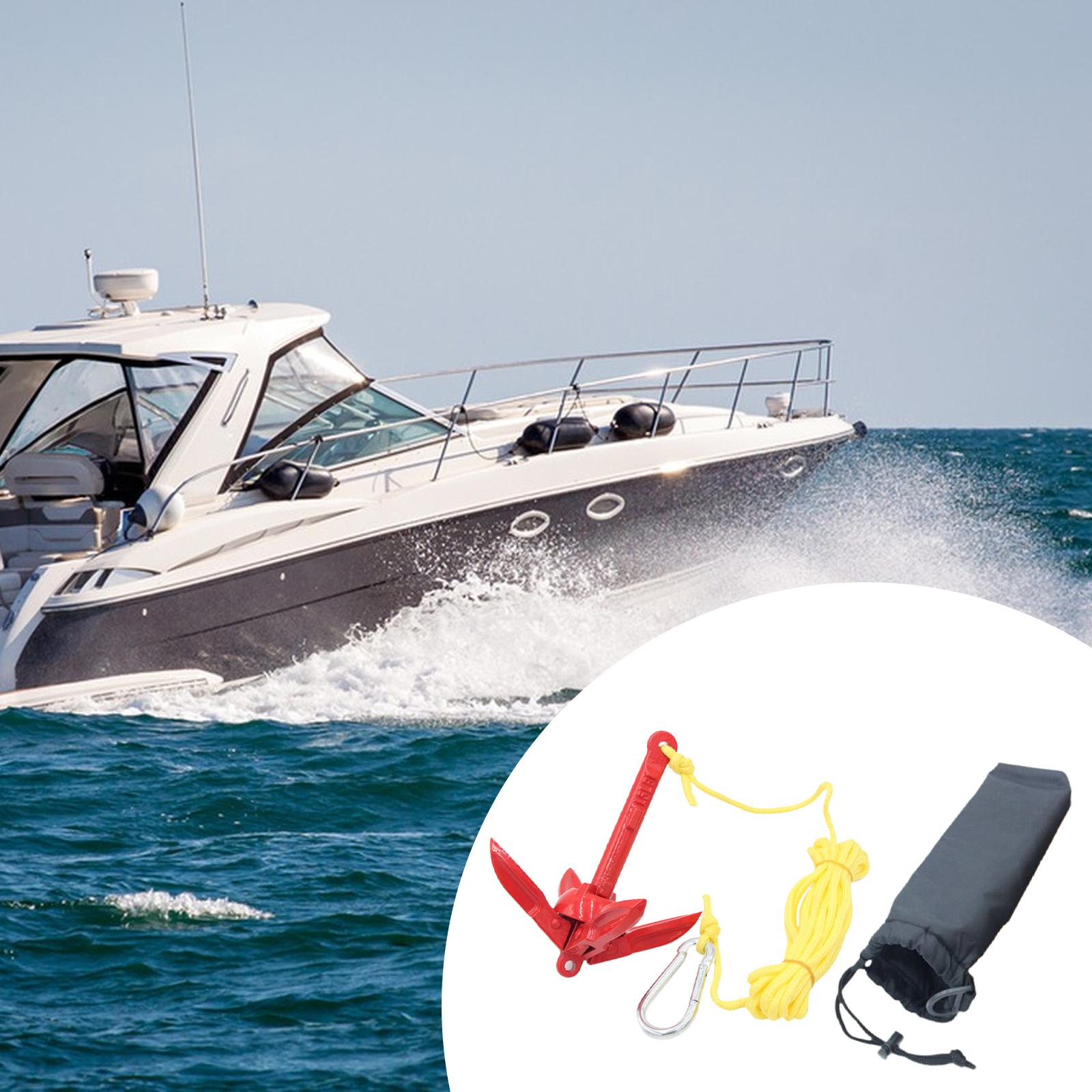 탄소강 접이식 보트 앵커 키트 (로프 및 훅 포함) - - Fishing Kayak Anchor 리뷰 및 가격